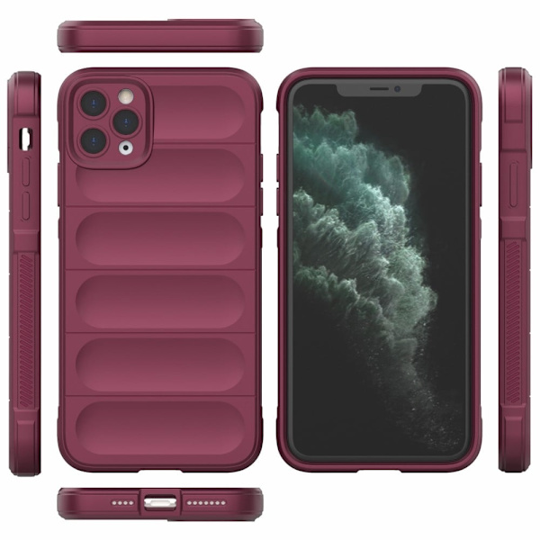Deksel med mykt grep for iPhone 11 Pro - Vinrød Red