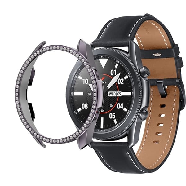 Rhinestone glitter cover til Samsung Galaxy Watch 3 (41mm) - Grå Silver grey