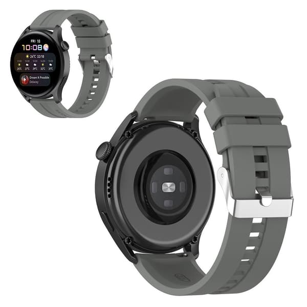 22 mm universal klockarmband i silikon - Grå Silvergrå