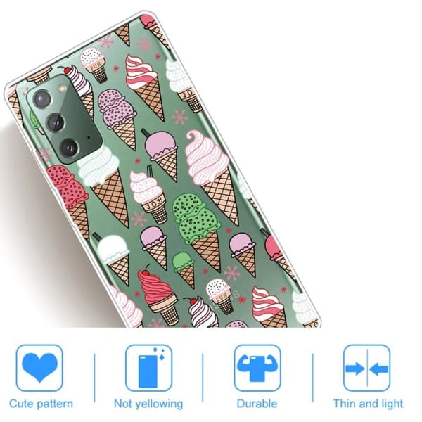 Deco Samsung Galaxy Note 20 Etui - Fargerik Ice Cream Multicolor