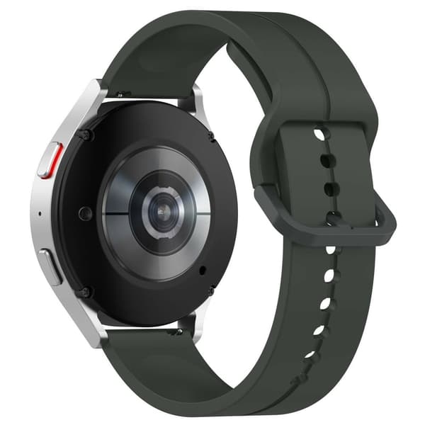 Samsung Galaxy Watch6 Classic 43mm / 47mm Silikon Klockarmband 20mm Justerbart Armband - Mörkgrå Silvergrå