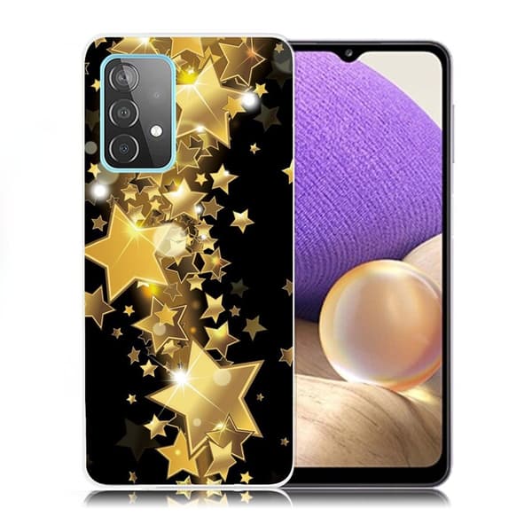 Deco Samsung Galaxy A32 5G Etui - Gull Stjerne Gold