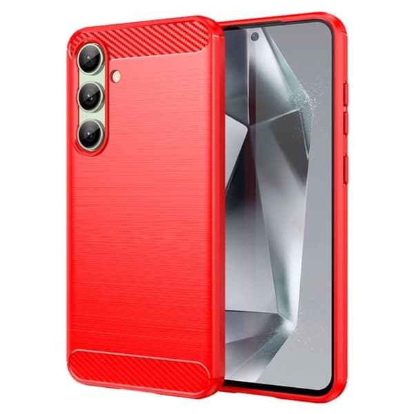 Carbon Flex Samsung Galaxy S24 FE kotelot - Punainen Red