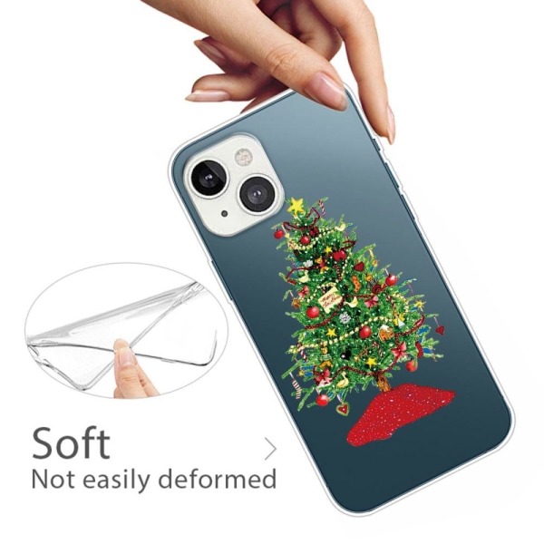 Julfodral till iPhone 14 - Julgran Med Presenter Grön