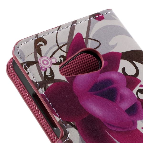 Moberg Microsoft Lumia 550 Lær Etui - Kapok Blomst Multicolor