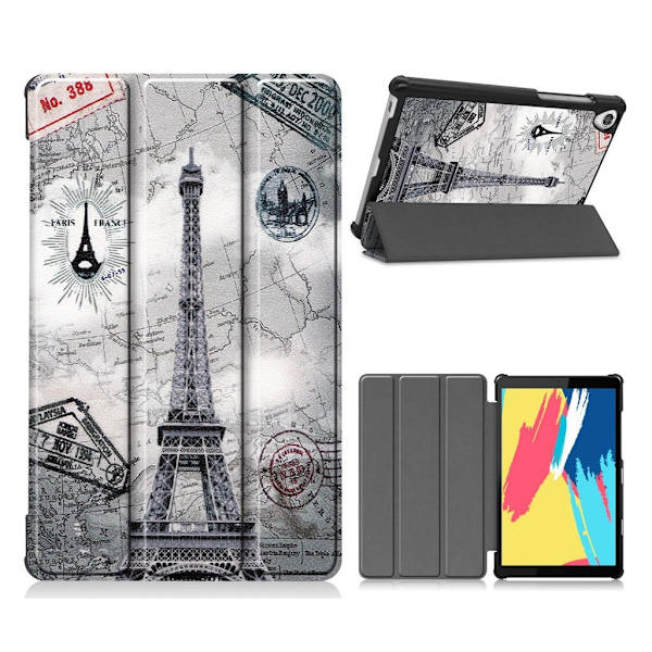 Lenovo Tab M8 Cool Mønster Lær Flippetui - Map Silver grey