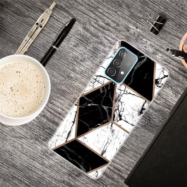 Marmormotiv Samsung Galaxy A53 5G skal - Svart Och Vit Marmorform multifärg