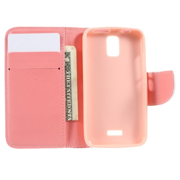 Moberg Huawei Y360 Nahkakotelo Korttitaskuilla - Talvi Ja Pöllö Multicolor