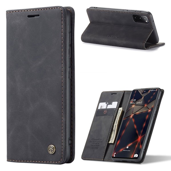 CaseMe Samsung Galaxy S20 Fe 5g / S20 Fe Vintage Etui - Sort Black