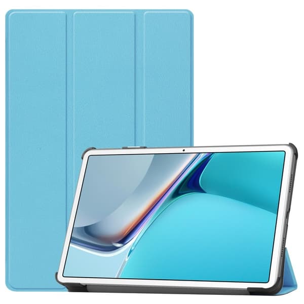 Huawei MatePad 11 (2021) trefoldig flip-etui i PU-lær - Himmelblå Blue