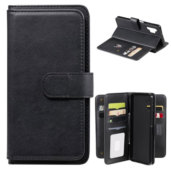 10-slot Pung Etui til Samsung Galaxy A32 5g - Sort Black