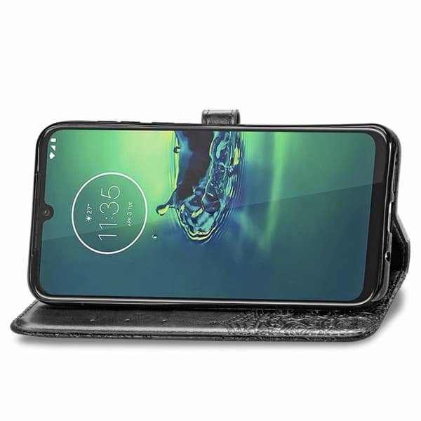 Mandala Motorola Moto G8 Plus Flip kotelot - Musta Black