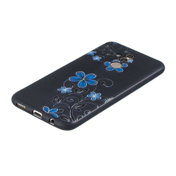 Huawei Mate 20 Lite silikooni muovinen kuviollinen pehmeä takasu Blue