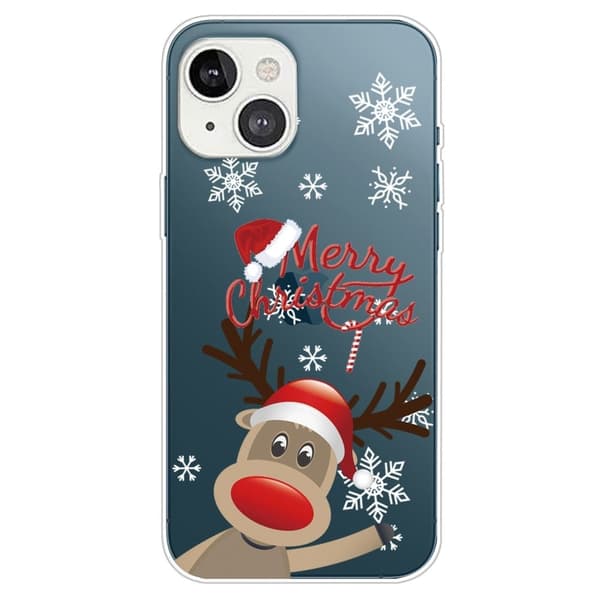 Joulun iPhone 14 Plus kotelo - Poro Jouluhattu Red