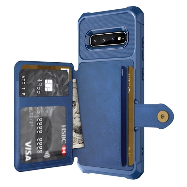 Samsung Galaxy S10 Plus pung etui - Blå Blue