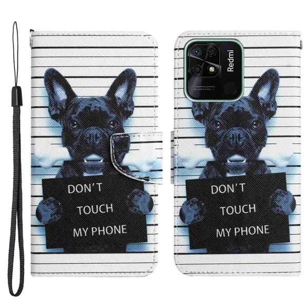 Wonderland Xiaomi Redmi 10C Flippetui - Don't Touch My Phone Black