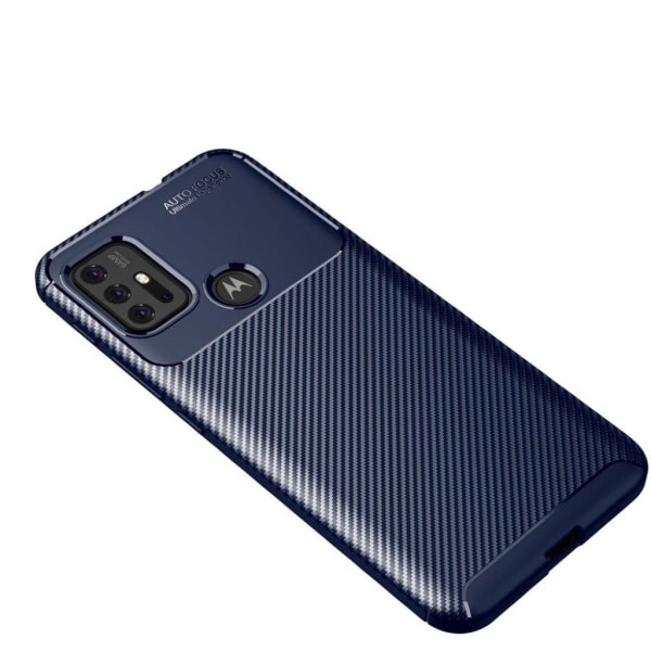 Carbon Shield Motorola Moto G30 Etui - Blå Blue