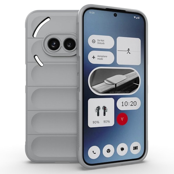 Blødt grebsformet Nothing Phone (2a) cover - Lysegrå Silver grey