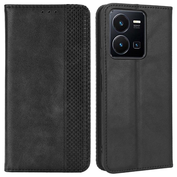 Bofink Vintage Vivo Y22 (2022) / Y35 (2022) / Y22s Læder Etui - Sort Black