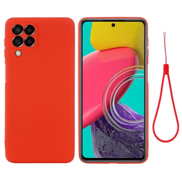 Matt Samsung Galaxy M53 5G skal av flytande silikon - Röd Röd