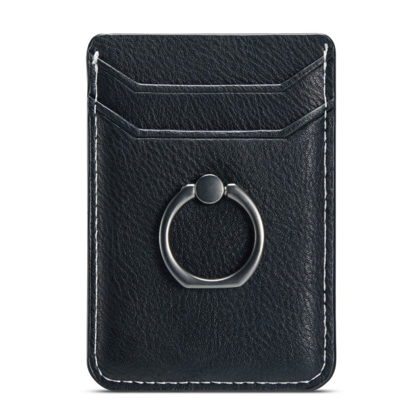 MUXMA Universal Cowhide leather card holder - Black Svart