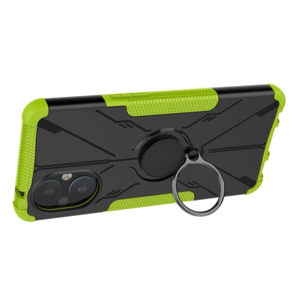 Kickstand-skydd med magnetiskt ark för OnePlus Nord N20 5G - Grön Grön