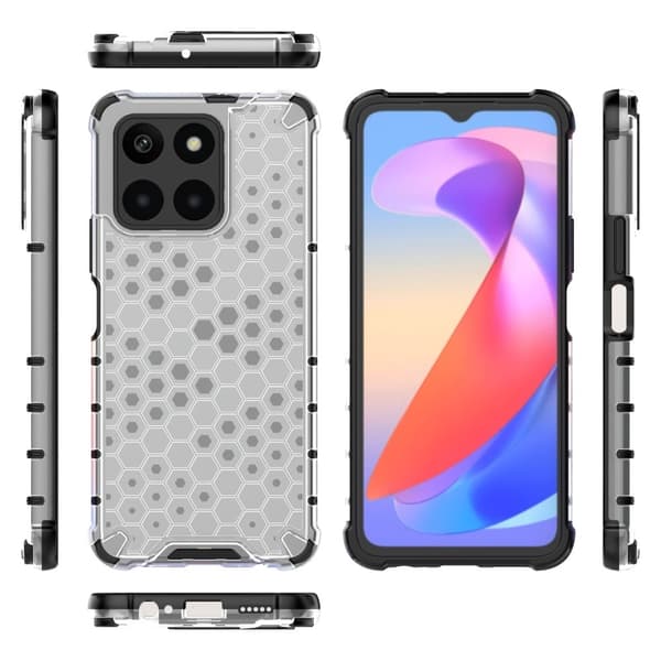 Bofink Honeycomb Honor X6a Suojakotelo - Harmaa Silver grey