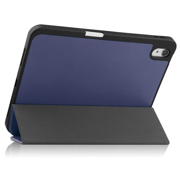 Tri-fold läderfodral för iPad 10.9 (2022) - Blå Blå