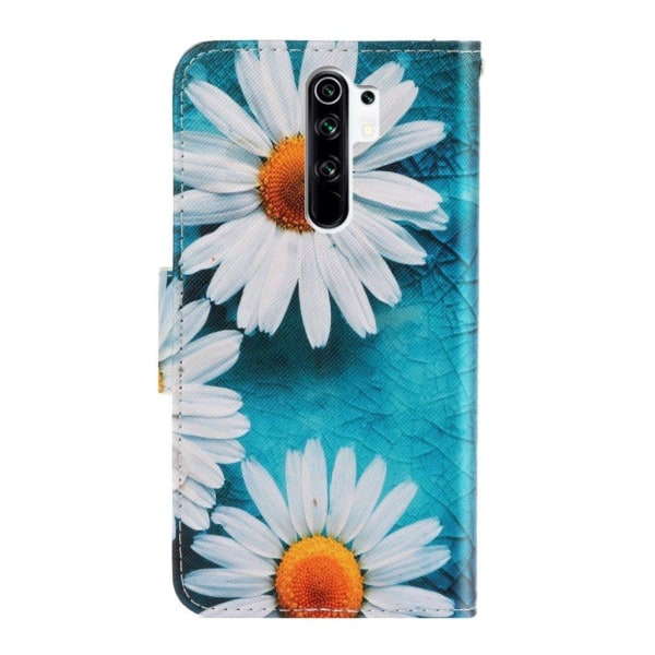 Wonderland Xiaomi Redmi 9 Flip etui - Hvid blomst Multicolor