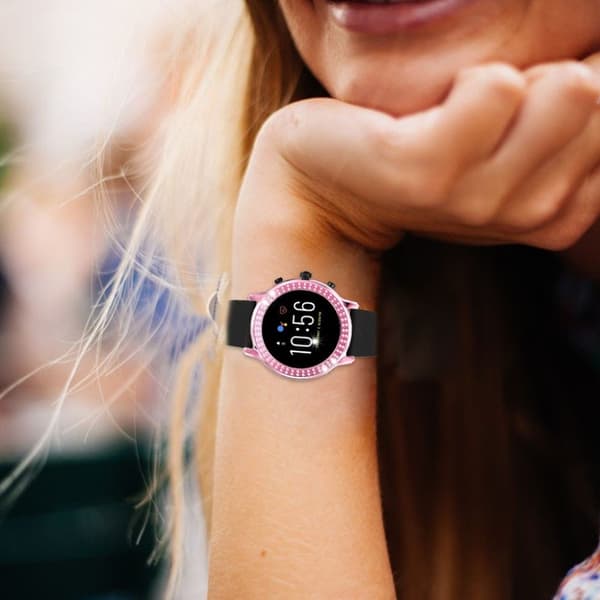 Fossil Gen 5 Carlyle HR rhombus dekorations Ramme - Lyserød Pink
