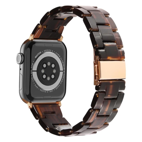 Apple Watch (45 mm) urrem i resin-stil - Mørk Kaffe Brown