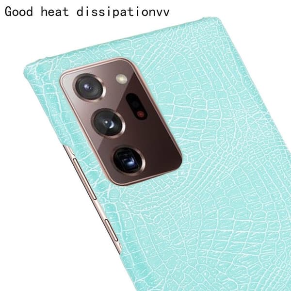 Croco Etui Samsung Galaxy Note 20 Ultra - Babyblå Blue
