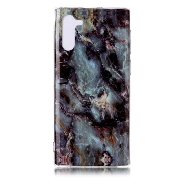 Marble Samsung Galaxy Note 10 deksel - Blågrønn / Svart Marmor Multicolor