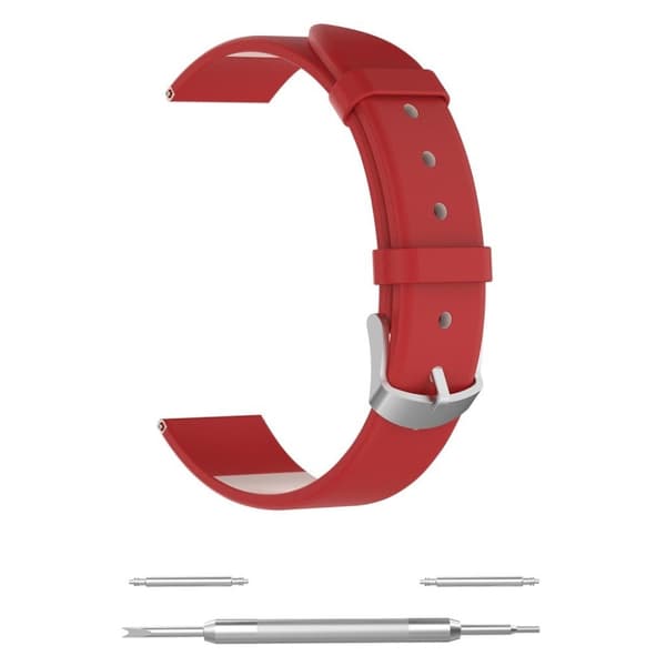 Samsung Galaxy Watch Active -kellon kestävä nahkaranneke - Punainen Red