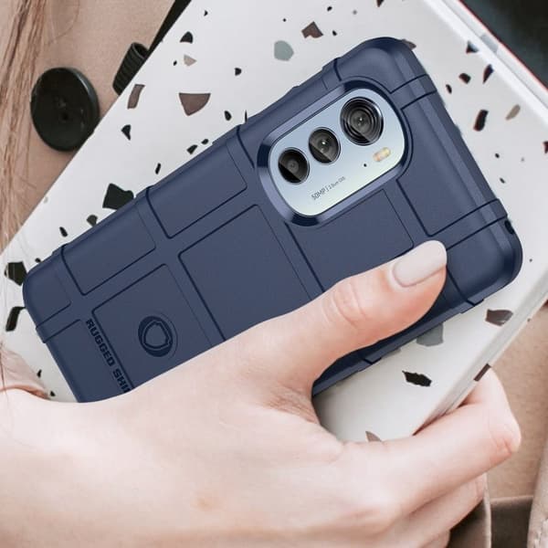 Rugged Shield Etui Motorola Moto Edge 2022 - Blå Blue
