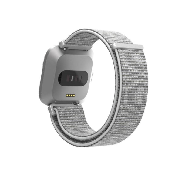 Fitbit Versa Lite Kardborrband klockarmband - Grå Silvergrå