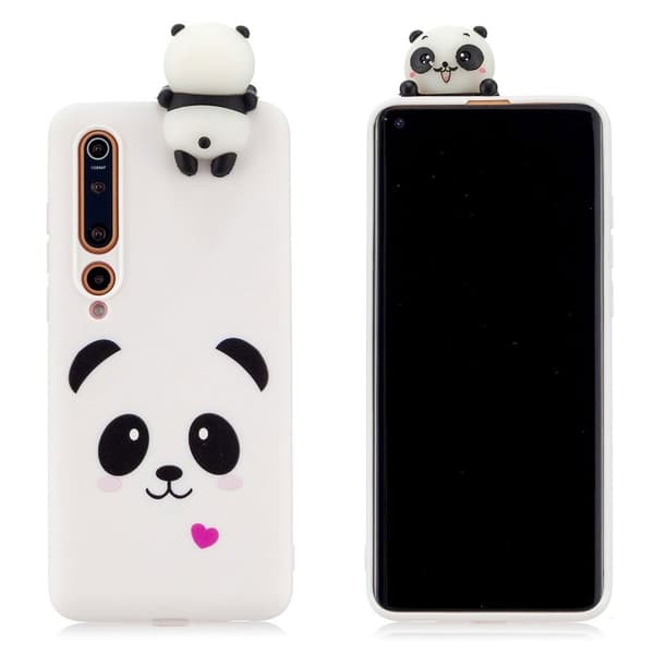 Cute 3D Xiaomi Mi 10 / Xiaomi Mi 10 Pro skal - Vit Vit