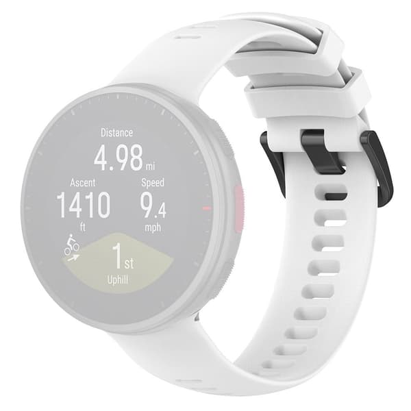 Polar Vantage V2 ensfarget klokkerem i silikon - Hvit White