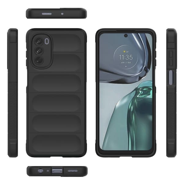 Mjukt greppformat Motorola Moto G62 5G skal - Vit Vit