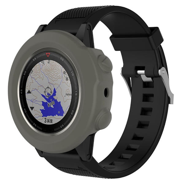Garmin Fenix 5X / 5X Plus silikonisuojus - Harmaa Silver grey
