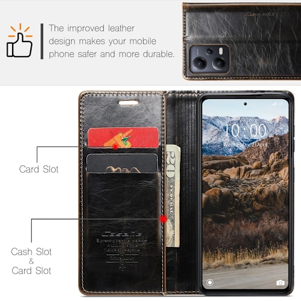 CaseMe Xiaomi Poco X5 / Redmi Note 12 Smooth Etui - Kaffe Brown