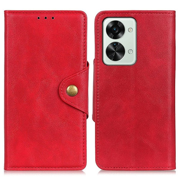 Alpha läder OnePlus Nord 2T fodral - Röd Röd