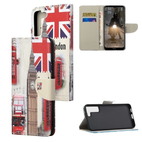 Wonderland Samsung Galaxy S22 Plus Flippetui - London Big Ben Multicolor