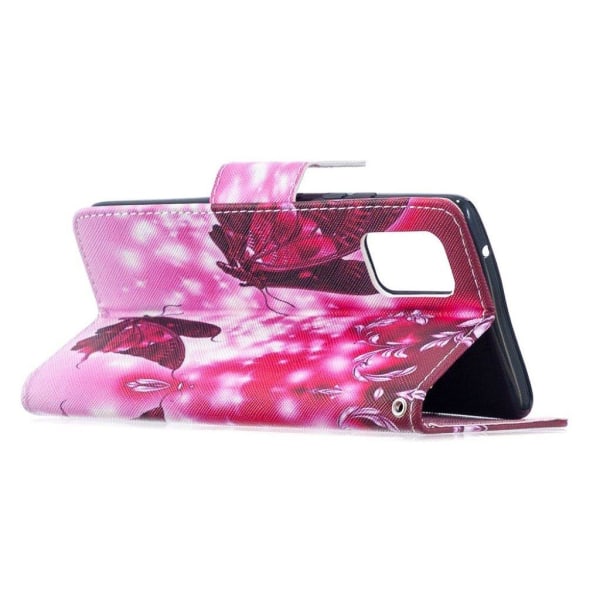 wonderland Samsung Galaxy M51 flip etui - rosesommerfugl Pink