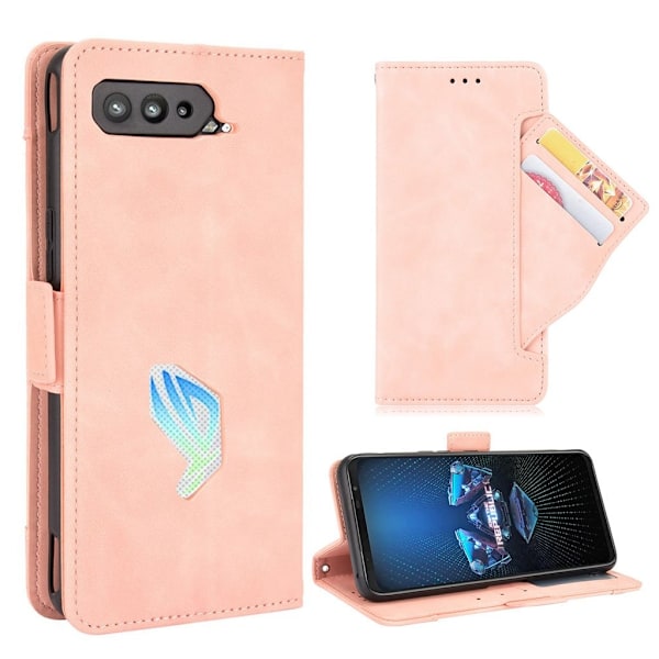 Modern-styled Læder Pung Etui til Asus Rog Phone 5 - Lyserød Pink