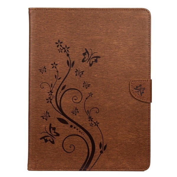 iPad Pro 11 inch (2020) sommerfugl aftryk læder flip etui - brun Brown