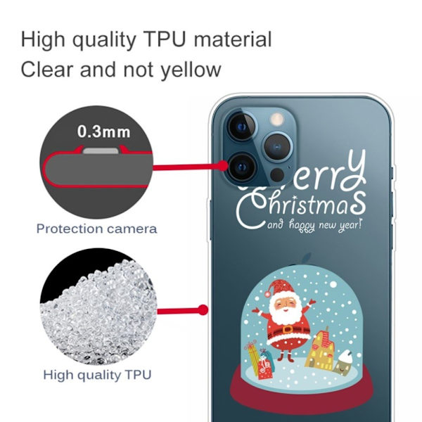 Juleetui til iPhone 12 Pro Max - Krystalkugleornament Multicolor