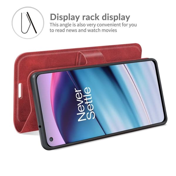 Lompakko Nahkakotelo For OnePlus Nord CE 5G - Punainen Red