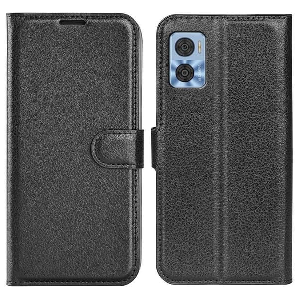 Classic Motorola Moto E22 Flippetui - Svart Black