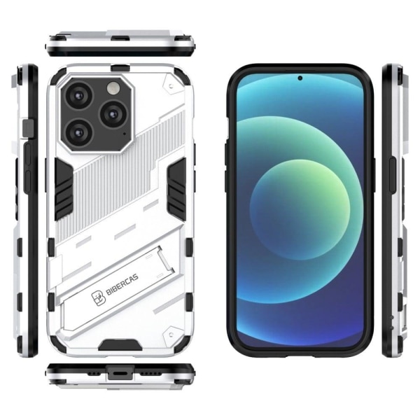 Shockproof Hybrid Suojakuori With A Modern Touch For iPhone 14 Pro Max - Hopea Silver grey